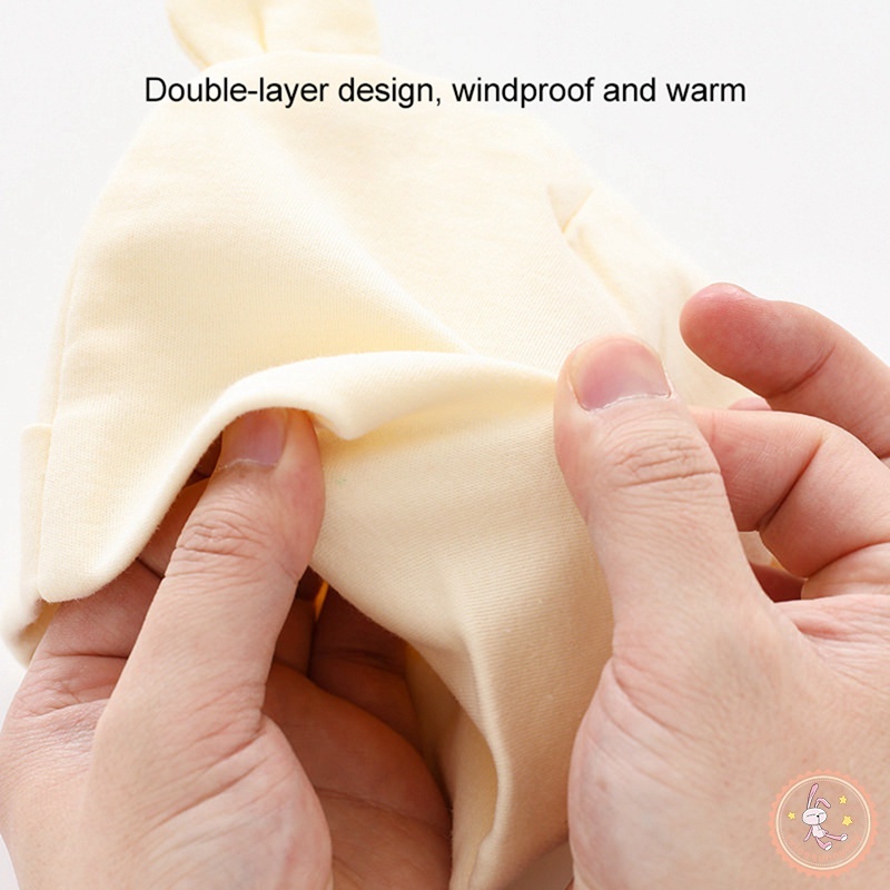 Mũ Trùm Đầu Siêu Dễ Thương Bằng Vải cotton Dành Cho Bé Sơ Sinh