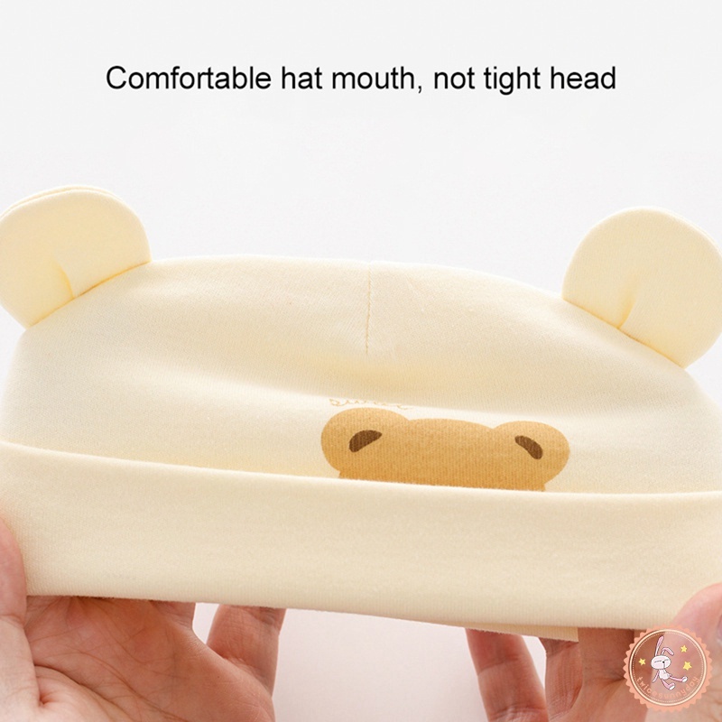 Mũ Trùm Đầu Siêu Dễ Thương Bằng Vải cotton Dành Cho Bé Sơ Sinh