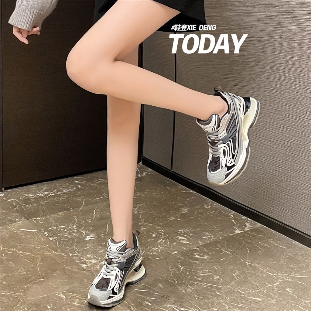 Giày Thể Thao Đế Dày Siêu Nhẹ Mũi Tròn Phong Cách paris Mới 2022 Cho Nữ