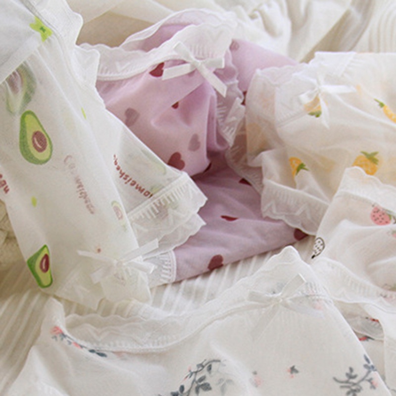 1 Quần Lót cotton Lưng Vừa Thoáng Khí Thoải Mái Màu Tím Ngọt Ngào Và Dễ Thương Cho Bé Gái
