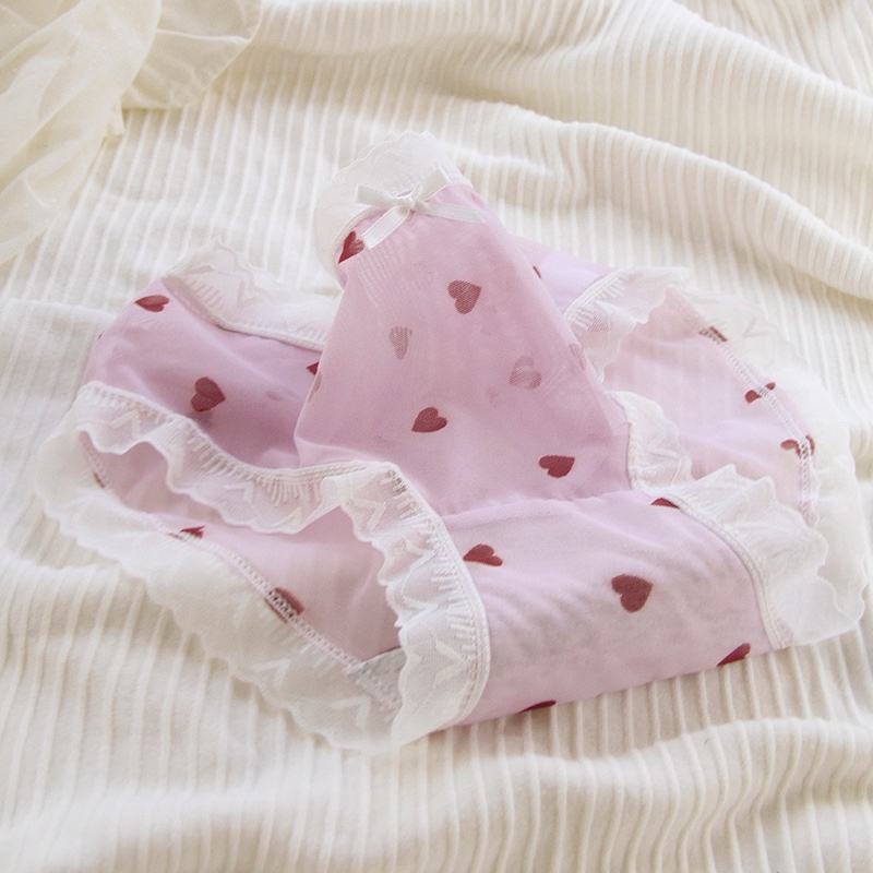 1 Quần Lót cotton Lưng Vừa Thoáng Khí Thoải Mái Màu Tím Ngọt Ngào Và Dễ Thương Cho Bé Gái