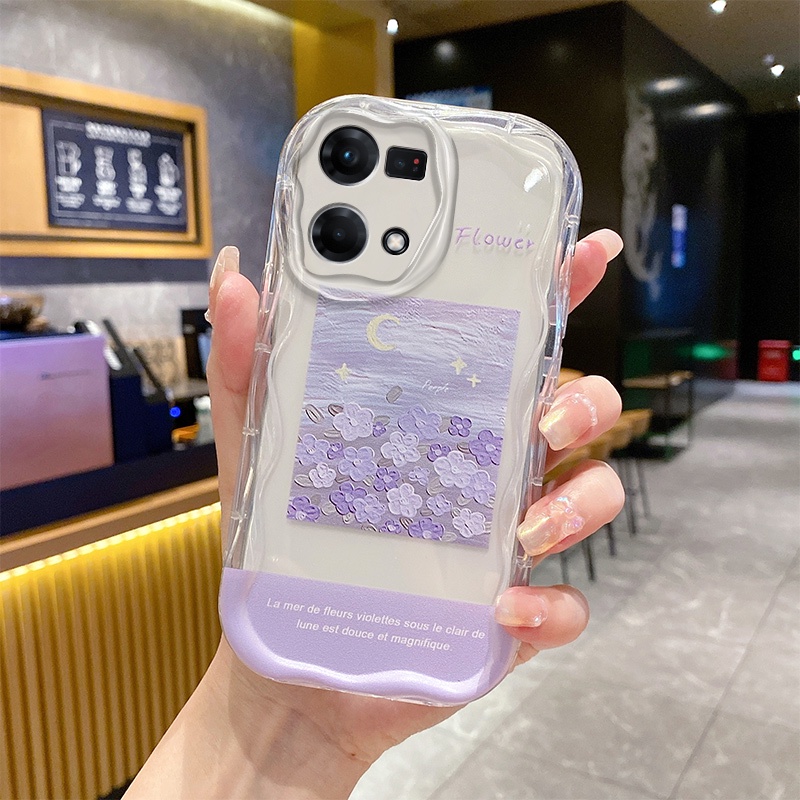 Ốp lưng Oppo Reno7 4G Ốp lưng Oppo Reno8 4G Ốp Điện Thoại tpu Trong Suốt Họa Tiết Bướm Xanh Dương Thời Trang Cho oppo reno7 4g oppo reno8 4g TYNY