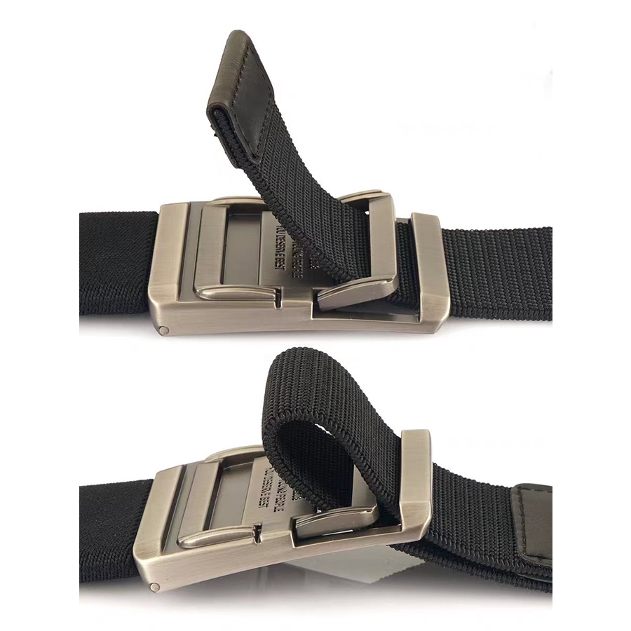 Thắt Lưng Vải canvas Khóa Đôi Thời Trang Cá Tính Cho Nam