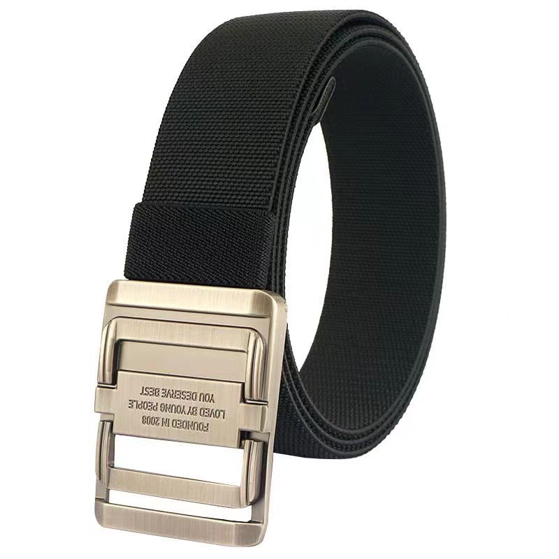 Thắt Lưng Vải canvas Khóa Đôi Thời Trang Cá Tính Cho Nam