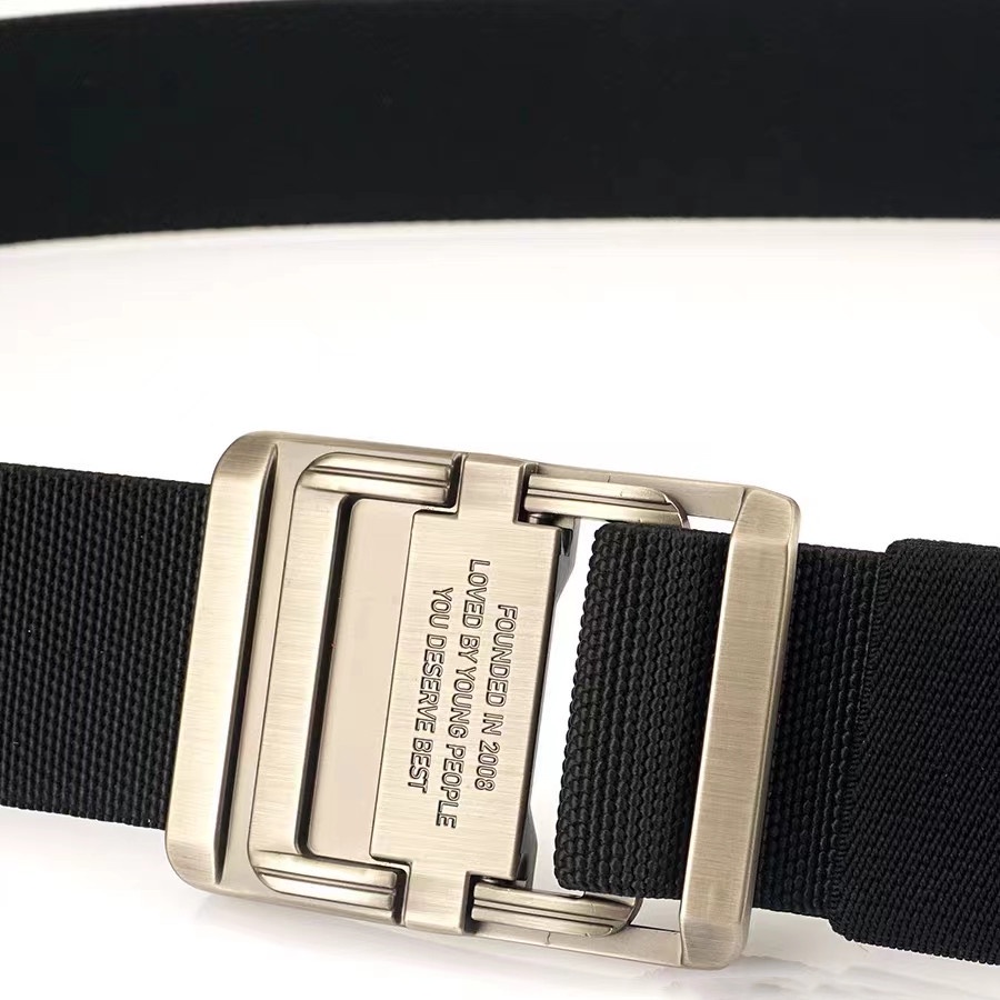 Thắt Lưng Vải canvas Khóa Đôi Thời Trang Cá Tính Cho Nam