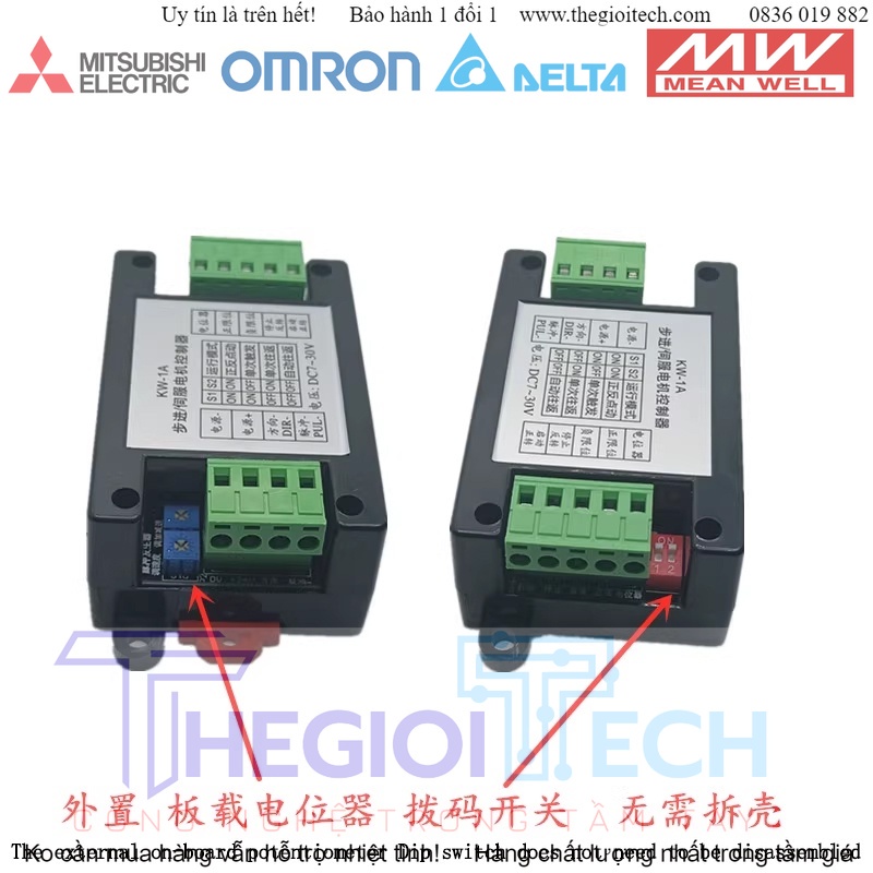 DKC 1A Bộ phát xung DKC-1A, Bộ Tạo Xung KW-1A, Điều Chỉnh Tốc Độ, Điều Khiển Động Cơ Servo, Step Motor Bước - KW-1A + Biến trở 10k