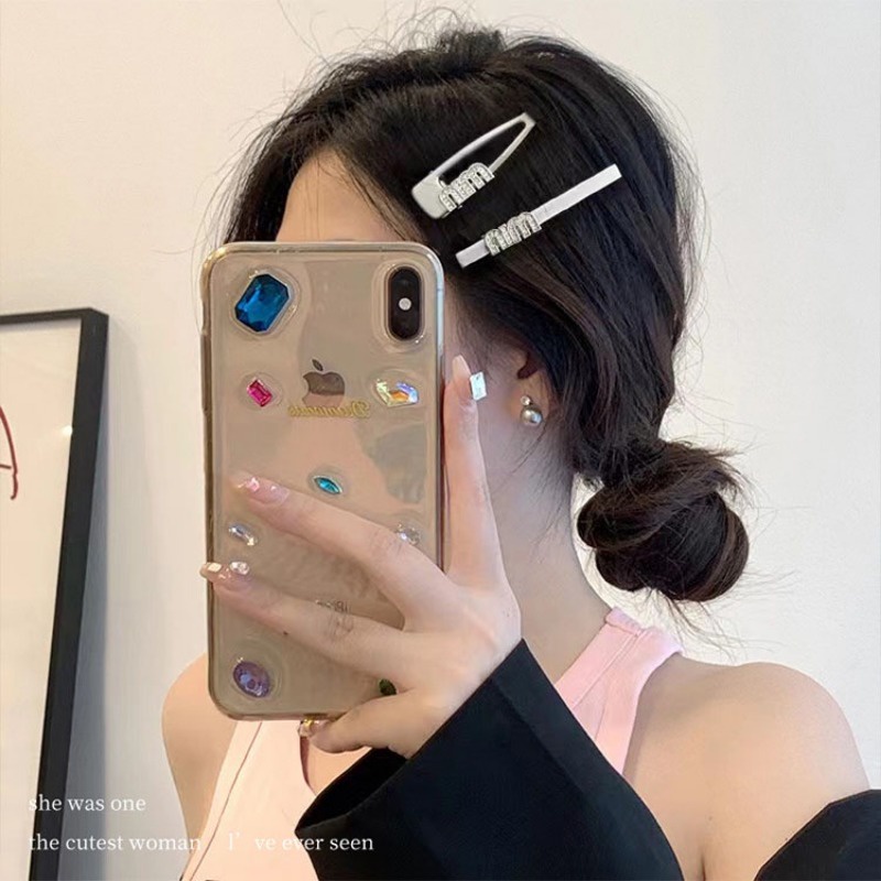 Mới set Kẹp Tóc Hình Ngôi Sao Màu Bạc y2k Ngọt Ngào Cho Nữ