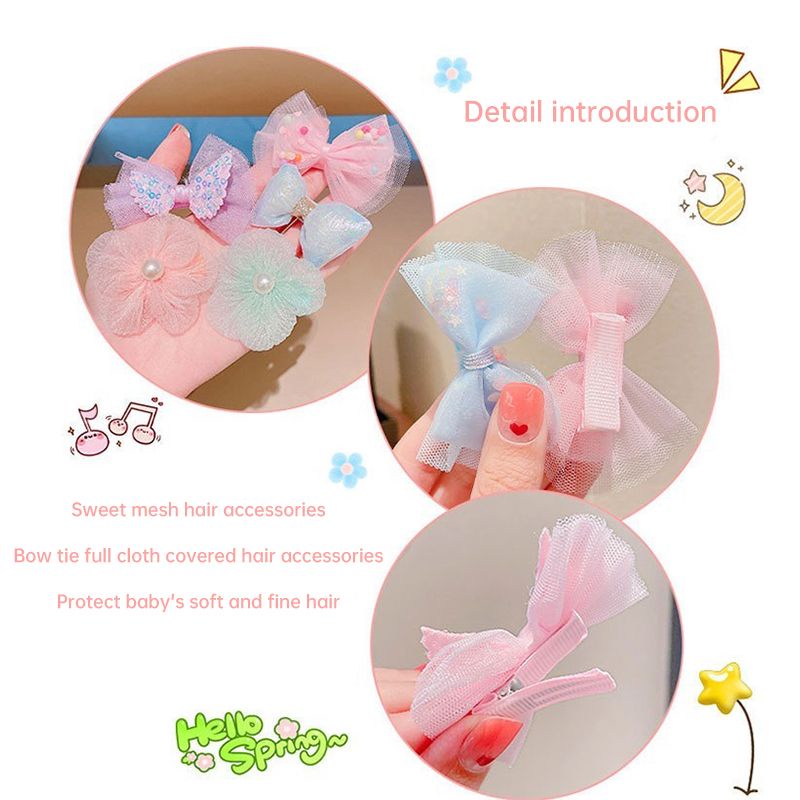 Miumiua🔮Set 10 Kẹp tóc BOWS đính nơ xinh xắn độc đáo cho bé gái
