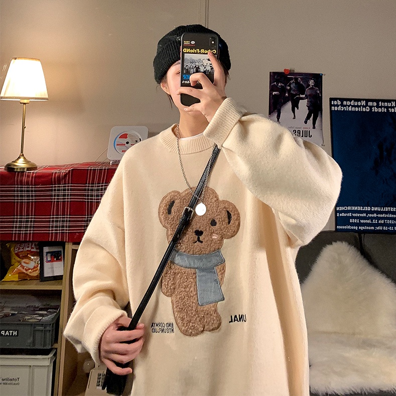 Áo Len Đan Tay Dài Phong Cách Hàn Quốc Thời Trang Cho Nam Và Nữ