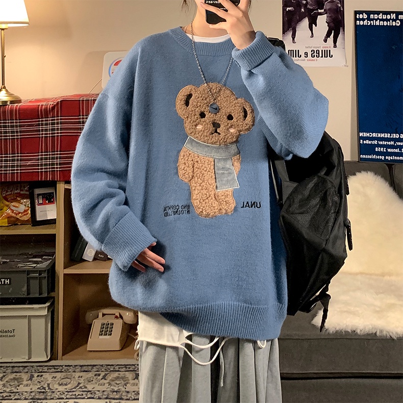 Áo Len Đan Tay Dài Phong Cách Hàn Quốc Thời Trang Cho Nam Và Nữ