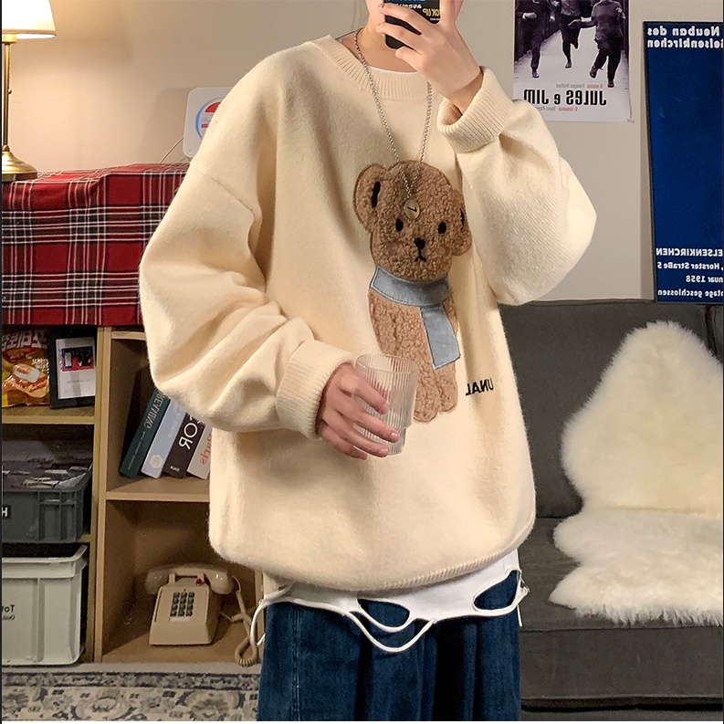 Áo Len Đan Tay Dài Phong Cách Hàn Quốc Thời Trang Cho Nam Và Nữ