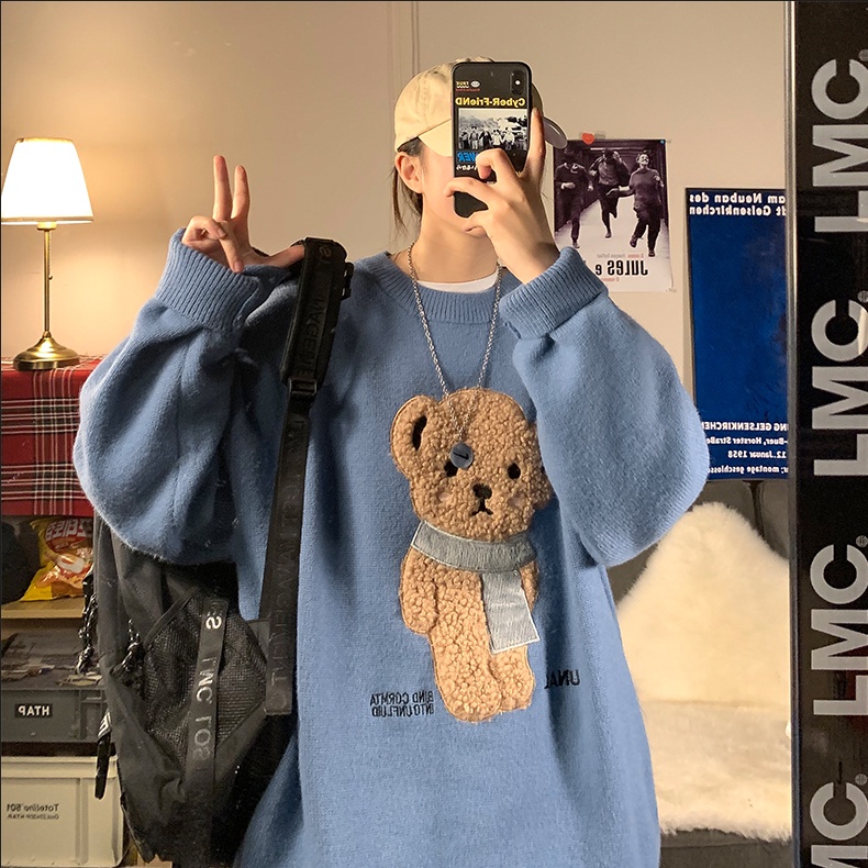 Áo Len Đan Tay Dài Phong Cách Hàn Quốc Thời Trang Cho Nam Và Nữ