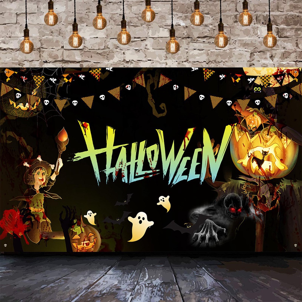 Banner Trang Trí Phông Nền Tiệc halloween Kinh Dị