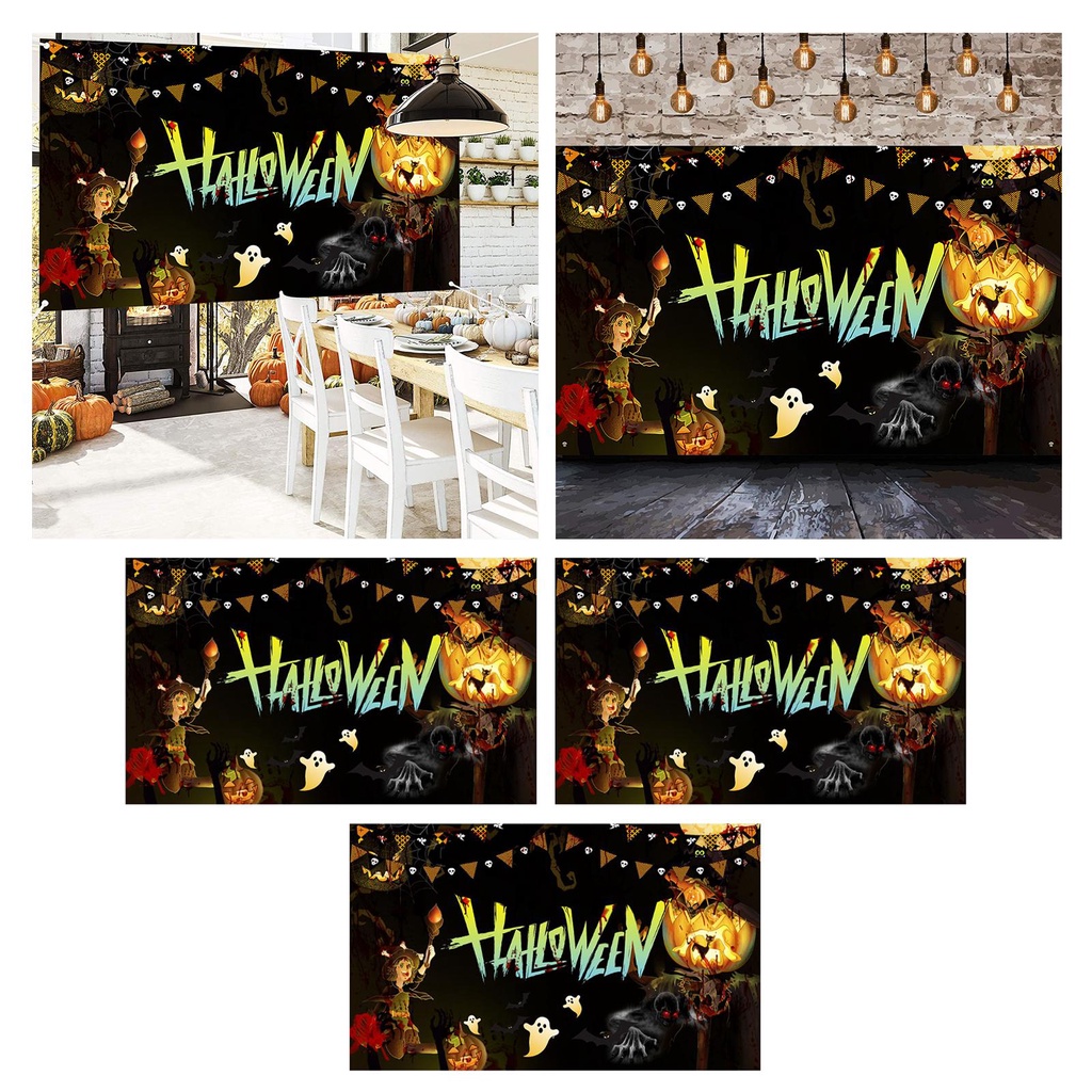 Banner Trang Trí Phông Nền Tiệc halloween Kinh Dị