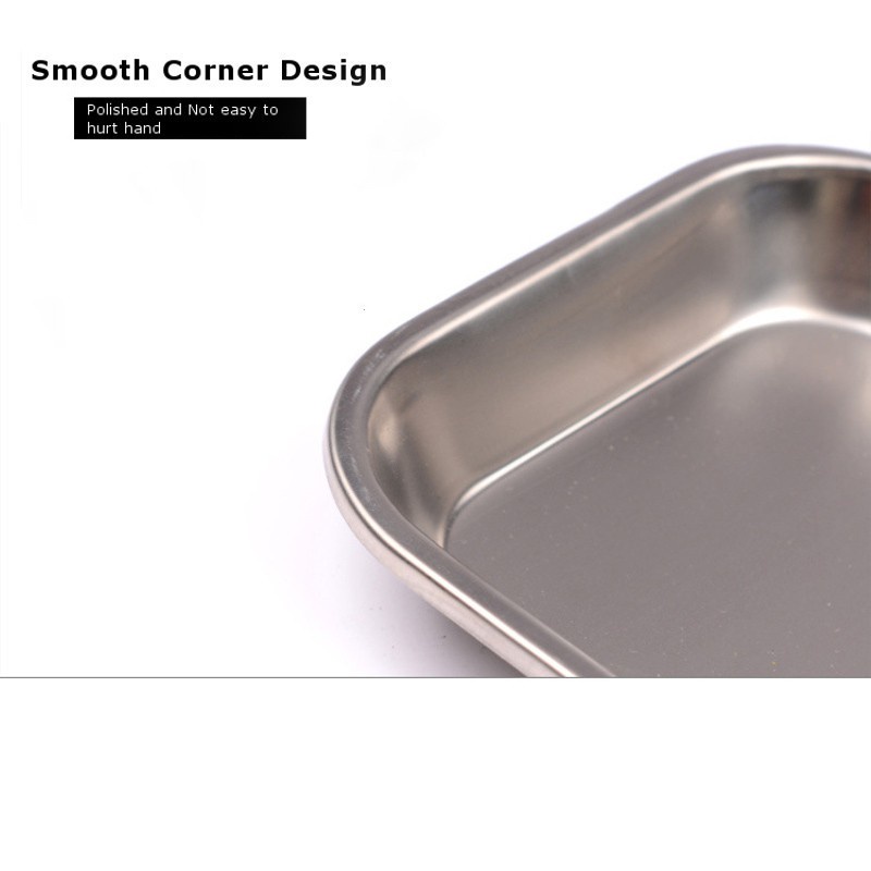 Khay Đựng Thức Ăn Bằng Thép Không Gỉ Tiện Dụng Cho Nhà Bếp