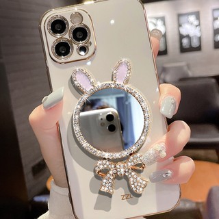 Ốp Điện Thoại Mặt Gương Mạ Điện Chống Rơi Cho iphone 7 7 plus 8 8plus xs xr 11 12 13 14 pro plus promax