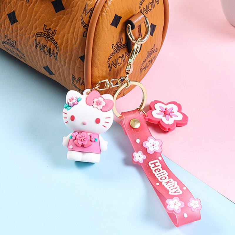 1 Móc Khóa Mô Hình Nhân Vật sanrio kitty melody pompompurin Dễ Thương