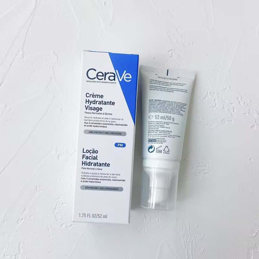 CeraVe Facial Moisturizing Cream PM Cream Nicotinamide Repair Cream is suitable for normal to dry skin 52ml