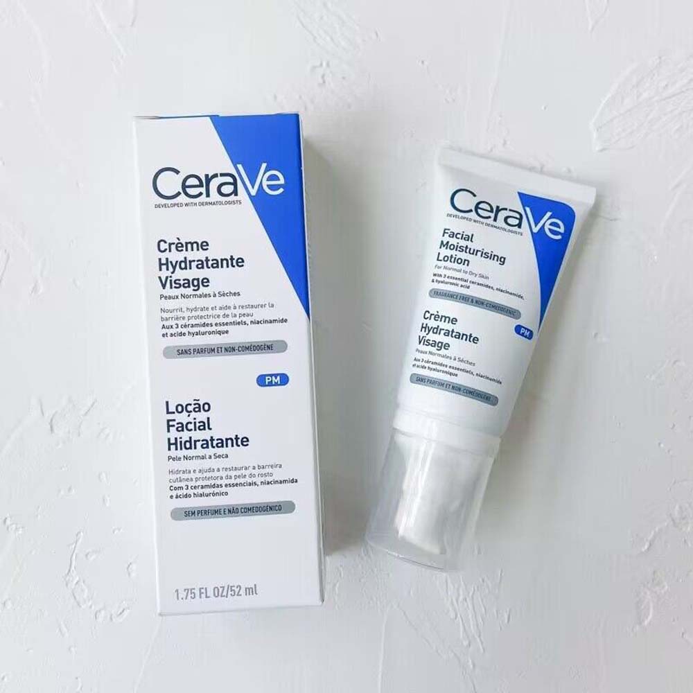 CeraVe Facial Moisturizing Cream PM Cream Nicotinamide Repair Cream is suitable for normal to dry skin 52ml