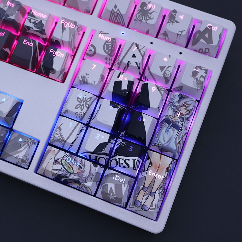 Mulberry Keycaps Cherry Profile Arknights PBT Dye Sub Bàn Phím Cơ Keycap