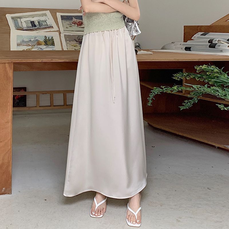 Chân Váy Dài Dáng Chữ a Lưng Cao Thời Trang Mùa Hè 2023 Cho Nữ