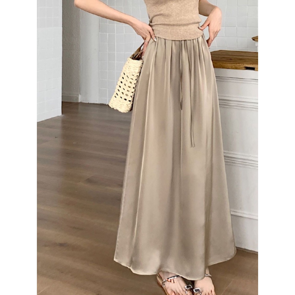 Chân Váy Dài Dáng Chữ a Lưng Cao Thời Trang Mùa Hè 2023 Cho Nữ