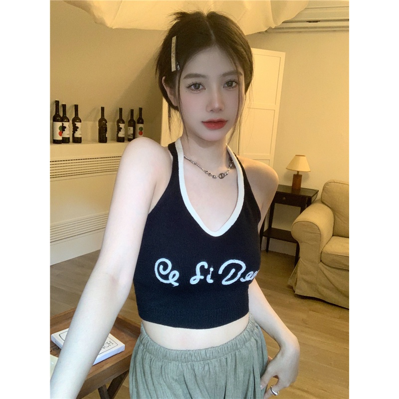 Áo sweater Tay Dài Dáng Rộng Thêu Chữ Phong Cách Mỹ Thời Trang Mùa Thu 2023