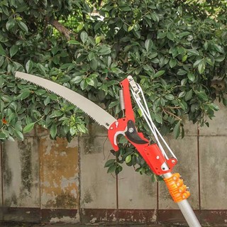 Bộ dụng cụ kéo cắt cành và cưa, dụng cụ cắt tỉa cây, hái hoa quả trên cao, bộ dụng cụ kết hợp 2in1