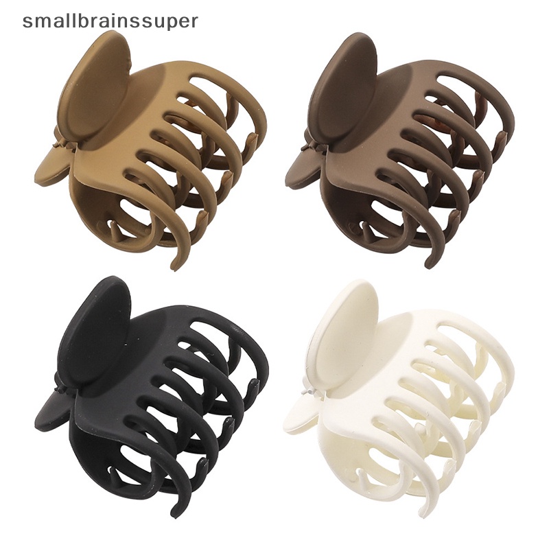 Smallbrainssuper Kẹp Tóc Càng Cua Nhỏ Màu Trơn Nhám Thời Trang Cho Nữ sbs