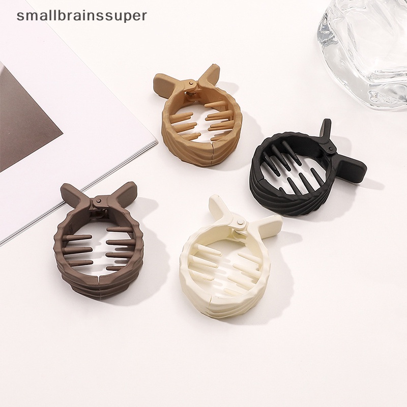 Smallbrainssuper Kẹp Tóc Càng Cua Nhỏ Màu Trơn Nhám Thời Trang Cho Nữ sbs