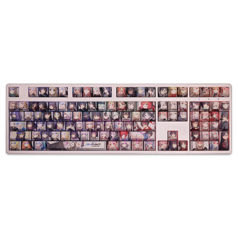 Bluearchive keycaps cherry profile anime Nhuộm Bàn Phím Cơ Màu Xanh Dương