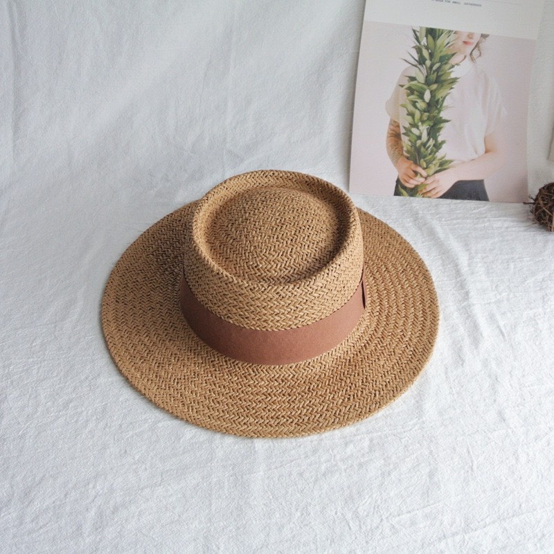 PVN17048 MŨ CÓI ĐI BIỂN GẮN RUY BĂNG XẾP NẾP SIÊU SANG