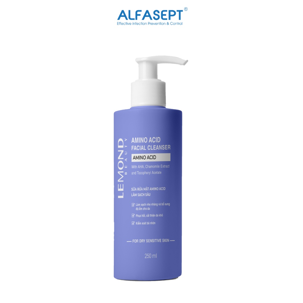 Sữa Rửa Mặt Dịu Nhẹ ALFASEPT Lemond Amino Acid Facial Cleanser Kiểm Soát Dầu Thừa