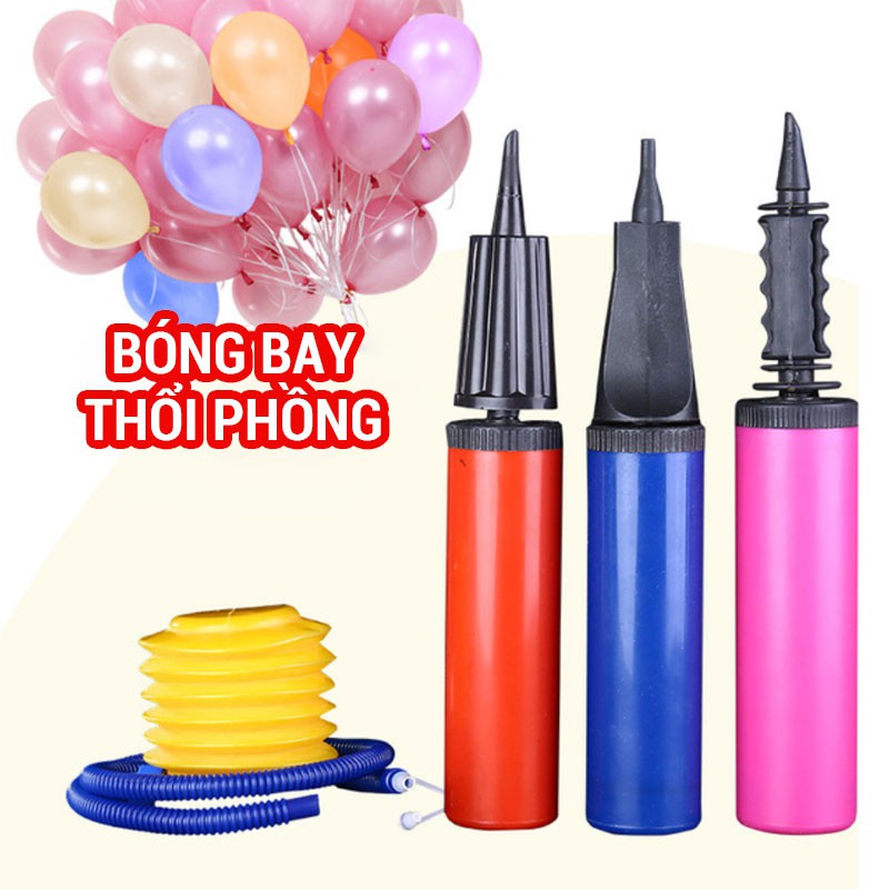[HÀNG CÓ SẴN]  Bơm Bong Bóng Cầm Tay Bằng Nhựa Bơm Bóng Bằng Tay Tiện Lợi