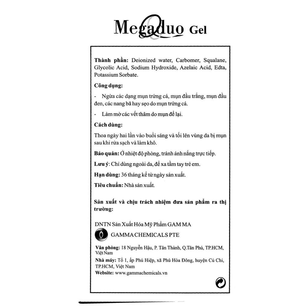 Kem giảm mụn Megaduo Gel Plus 15g