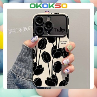 Ốp Điện Thoại Mềm Chống Sốc Họa Tiết Hoa tulip Cho oppo reno9 / reno8 / reno7pro / reno6 / 5