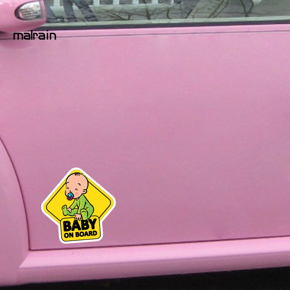 Miếng Dán Cảnh Báo baby on board Phản Quang Trang Trí Thân / Cửa Sổ Xe Hơi