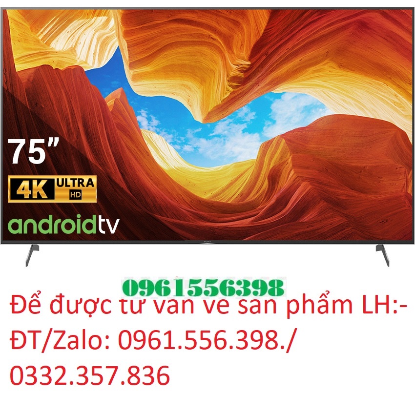 [Mới] Smart Tivi Sony 75 Inch KD-75X9000H 4K UHD &lt; Chính hãng BH:24 tháng tại nhà toàn quốc &gt;