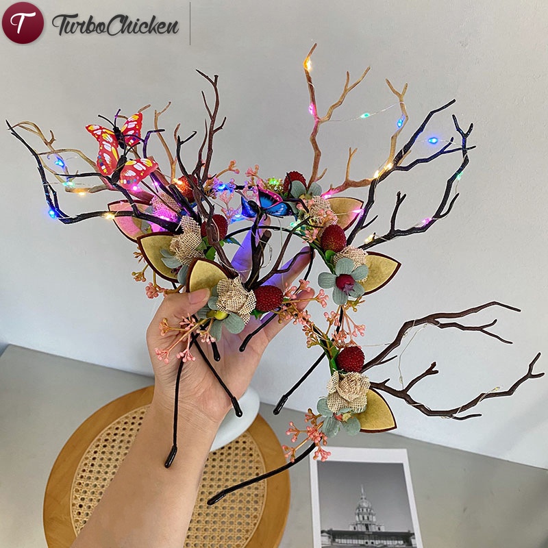 Băng Đô Cài Tóc Hình Sừng Hươu Có Tai