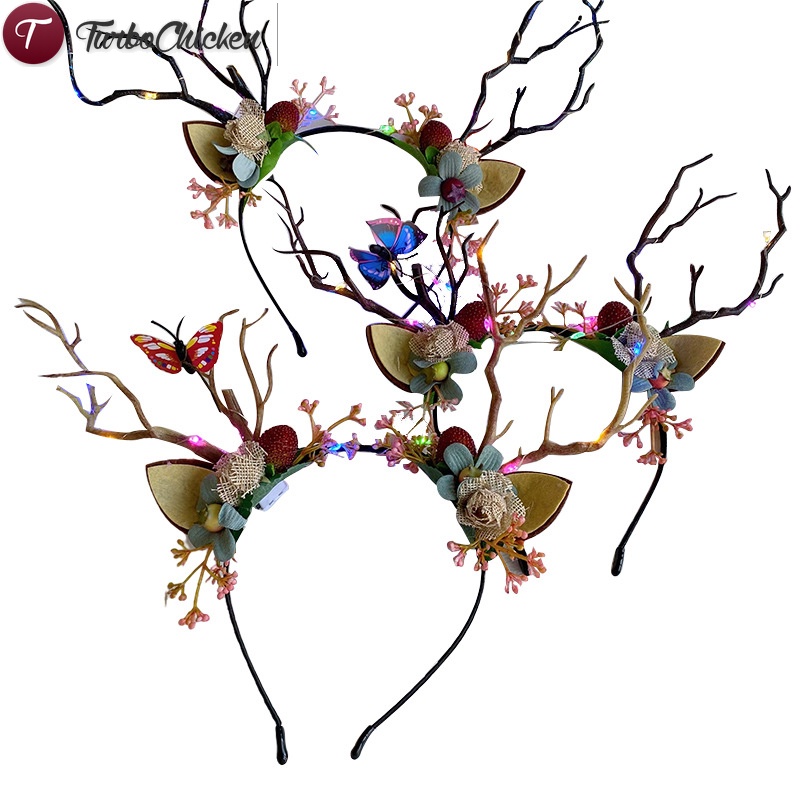 Băng Đô Cài Tóc Hình Sừng Hươu Có Tai