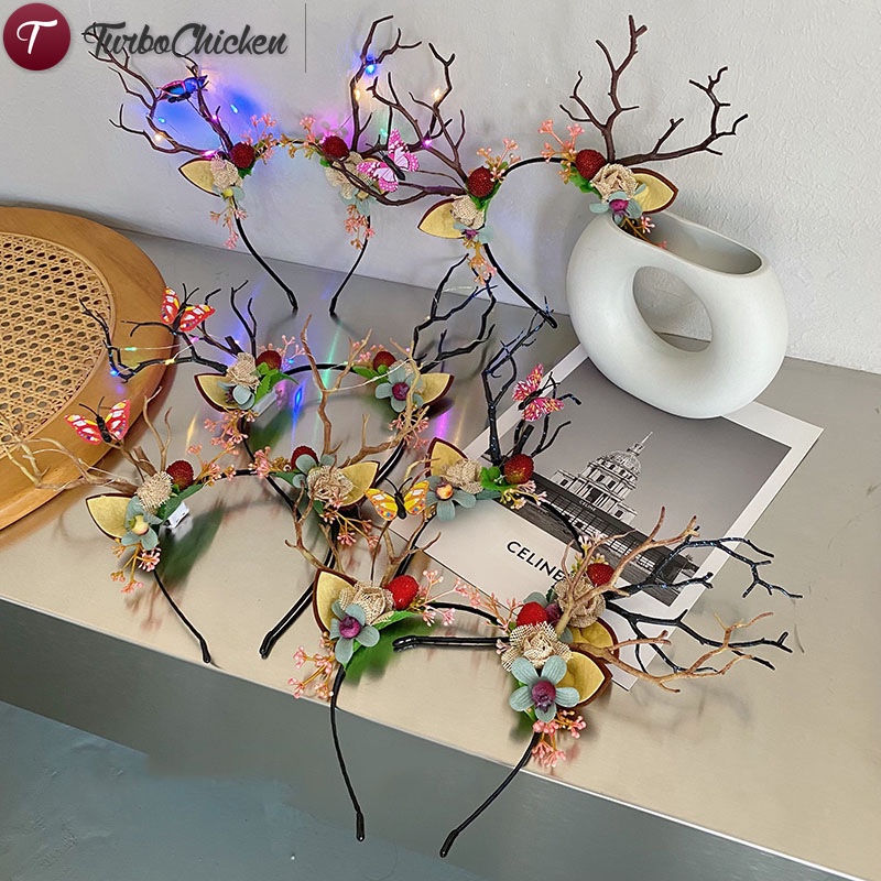 Băng Đô Cài Tóc Hình Sừng Hươu Có Tai