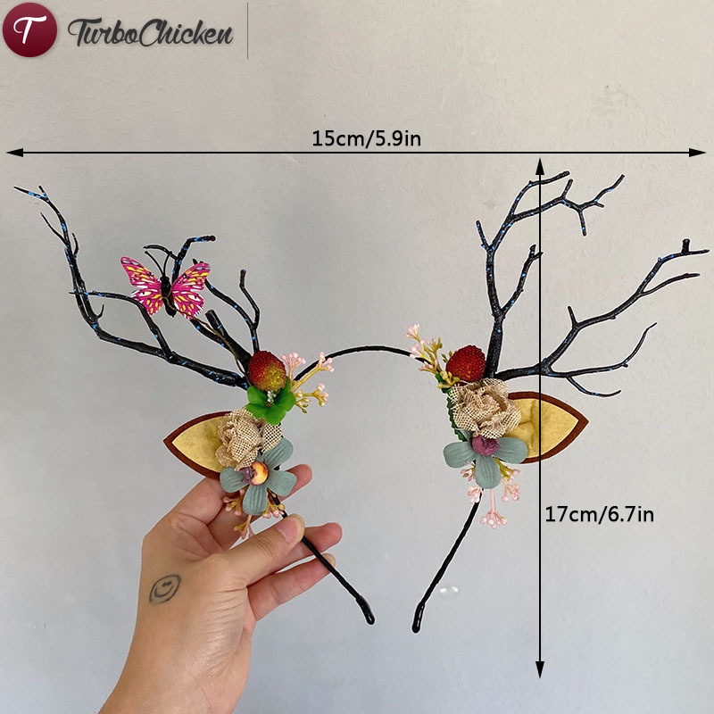 Băng Đô Cài Tóc Hình Sừng Hươu Có Tai