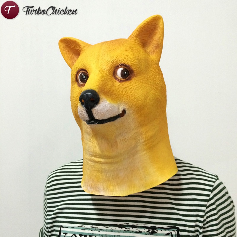 Mặt Nạ Chó shiba Bằng vinyl Toàn Diện Chống Bức Xạ Cho Tiệc halloween