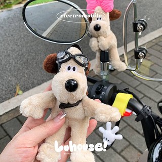 Plush Dog Electric Vehicle Handles Car Decoration Rearview Mirror Motorcycle Decoration Accessories Doll Pendant ajJm