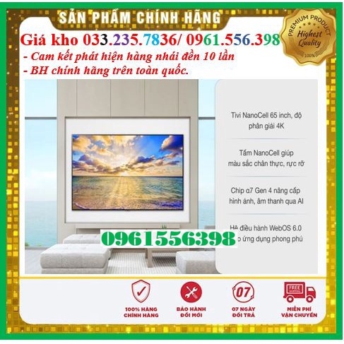 []Mới [Tivi LG Chính hãng] Tivi LG NanoCel 4K 65 inch 65NANO86TPA - Mới 100%