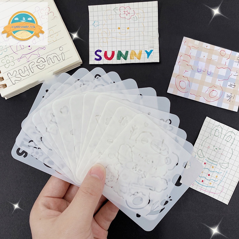 Set 16 Tấm Bảng Vẽ Hoạt Hình Sáng Tạo diy Dành Cho Bé vn