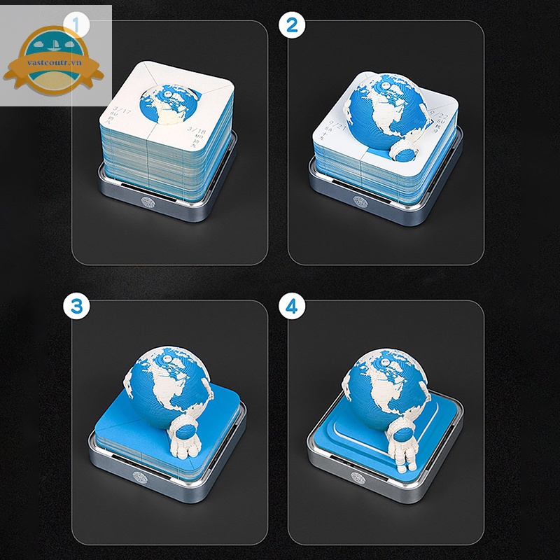 Lịch Để Bàn Năm 2024 Có Đèn led Và Giấy Ghi Chú Sáng Tạo