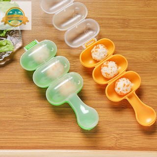 Khuôn Làm Cơm Viên / sushi / sushi 3 Ngăn Hình Tròn Tiện Dụng diy vn