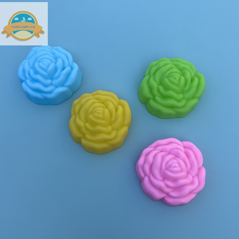 Set 5 Khuôn Silicon Làm Bánh Kẹo Hình Hoa Hồng 3d diy vn