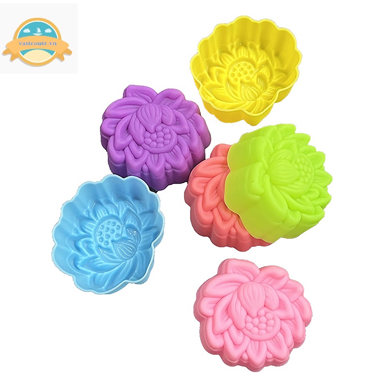 Set 5 Khuôn Silicon Làm Bánh Kẹo Hình Hoa Hồng 3d diy vn